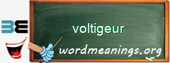 WordMeaning blackboard for voltigeur
